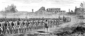 Egyptiläiset joukot Karnakissa, Egyptissä 1889 tekijältä Unbekannt