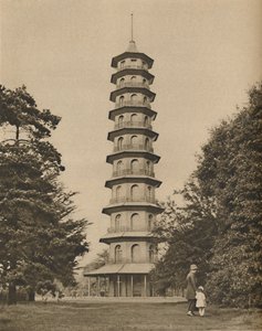 Kahdeksantoista vuosisadan versio Pagodista Kew Gardensissa, vuodelta 1935. tekijältä Unbekannt