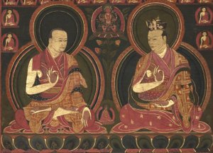 Kahdeksas Karmapa, Mikyo Dorje (1507-1554) ja hänen opettajansa ensimmäinen Sangye Nyenpa tekijältä Unbekannt