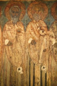 El-Moallaqahin kirkon fresko Le Caire Egypti tekijältä Unbekannt