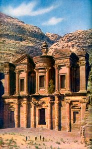 El Deirin luostari, Petra, Jordania, 1924 tekijältä Unbekannt