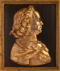 Keisari Pietari I Suuri bareljefi, 1800-luku. tekijältä Unbekannt
