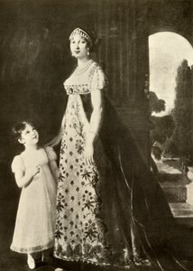 Valenciennes-pitsillä koristeltu Empire-mekko ja lasten mekko, 1804, 1937. tekijältä Unbekannt