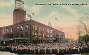 Cadillac Motor Car Companyn työntekijät Detroitissa, 1930-luku. tekijältä Unbekannt