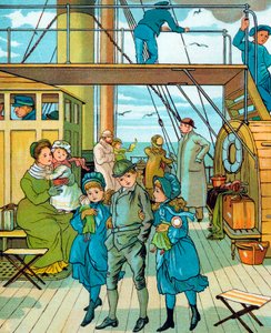 Englantilainen perhe matkustaa Ranskaan, 1886 tekijältä Unbekannt