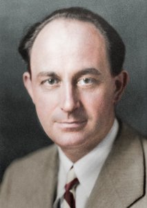 Enrico Fermi, italialaissyntyinen amerikkalainen ydinfyysikko, c1938 tekijältä Unbekannt