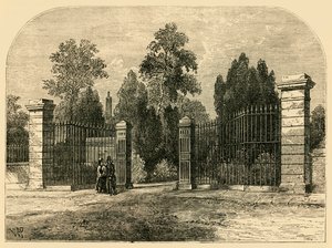Sisäänkäynti Bromptonin hautausmaalle, c1876. tekijältä Unbekannt