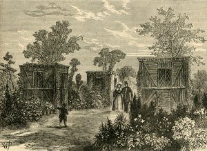 Sisäänkäynti eläintarhaan vuonna 1840, c1876. tekijältä Unbekannt