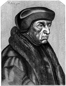 Erasmus 1469-1536, hollantilainen humanisti ja teologi, 1500-luku 1849 tekijältä Unbekannt