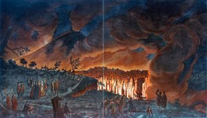Vesuviuksen purkaus, 1776 tekijältä Unbekannt