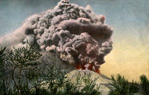 Vesuviuksen purkaus, Italia, huhtikuu 1906 tekijältä Unbekannt