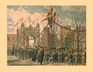 Eton School and the Boys Arch, 1863. tekijältä Unbekannt