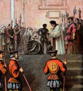 Skotlannin kuningattaren Marian teloitus, 1587, n. 1850 tekijältä Unbekannt