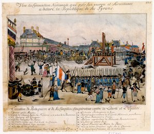 Robespierren ja hänen rikoskumppaniensa teloitus, 1794 tekijältä Unbekannt