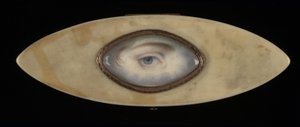 Eye Miniature elliptisessä norsunluulaatikossa, n. 1800. tekijältä Unbekannt