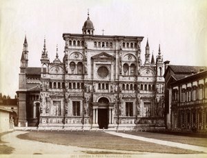 Julkisivu, Certosa di Pavia Charterhouse of Pavia Lombardy, Pohjois-Italia, 1890 tekijältä Unbekannt