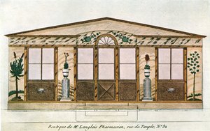 Langlois Apothecarys Shopin julkisivumaalaus, Pariisi, Ranska, 1928. tekijältä Unbekannt