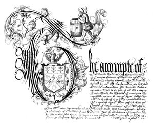 Faksimile Coopers Companyn tilikirjasta, 1576, 1893 tekijältä Unbekannt