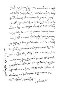 Faksimile kirjeestä, päivätty 10. elokuuta 1623, 1904 tekijältä Unbekannt