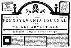 Faksimile Pennsylvania Journal on the Stamp Act -julkaisusta, 1765 c1880 tekijältä Unbekannt