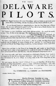 Faksimile julistuksesta teelaivasta, 1773 c1880 tekijältä Unbekannt