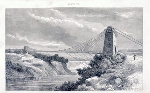Falls View Suspension Bridge, Niagara, Pohjois-Amerikka, c1869-c1889 tekijältä Unbekannt