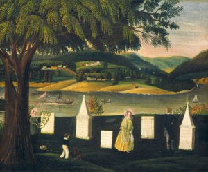 Perhehautausmaa, n. 1840. tekijältä Unbekannt
