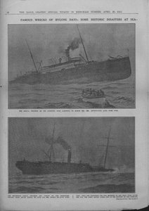 Menneiden aikojen kuuluisat hylkyt: Jotkut historialliset katastrofit merellä, 20. huhtikuuta 1912. tekijältä Unbekannt