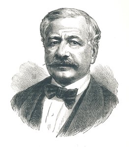 Ferdinand de Lesseps, ranskalainen diplomaatti ja myöhemmin Suezin kanavan kehittäjä, 1893. tekijältä Unbekannt