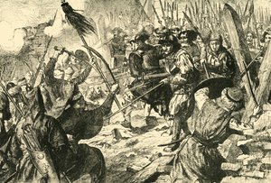 Turkkilaisten viimeinen hyökkäys Wienin ensimmäisellä piirityksellä 1529, 1890. tekijältä Unbekannt