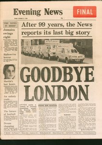 Evening News -sanomalehden viimeinen painos, 1980 tekijältä Unbekannt
