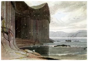 Fingalsin luola, Staffa, Ulko-Hebridit, Skotlanti. 1814 1956 tekijältä Unbekannt