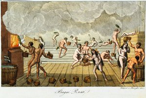 Suomalainen tai venäläinen kylpylä, 1800-luku tekijältä Unbekannt