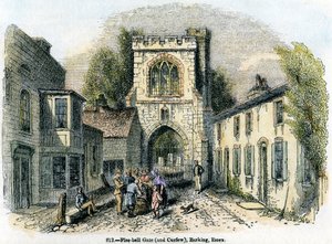 Palokelloportti ja ulkonaliikkumiskielto, Barking, Essex, 1845 tekijältä Unbekannt