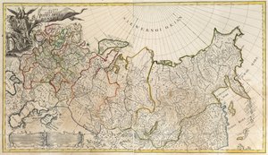 Ensimmäinen Venäjän valtakunnan yleinen kartta, 1745 tekijältä Unbekannt