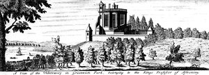 Flamsteed House Greenwich Parkissa Lontoossa 1600-luvun lopulla tekijältä Unbekannt