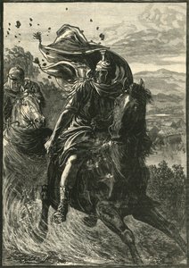 Pompeuksen lento Pharsalian taistelukentältä, 1890. tekijältä Unbekannt