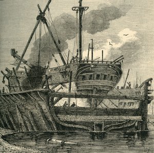 Floating Dock, Deptford 1820, c1878. tekijältä Unbekannt