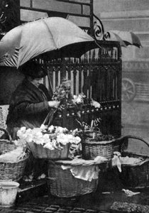 Kukkamyyjä, Piccadilly Circus, Lontoo, 1926-1927 tekijältä Unbekannt