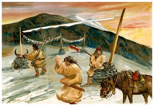 Lentävät rukoukset Maiumin solalla, 1898 tekijältä Unbekannt