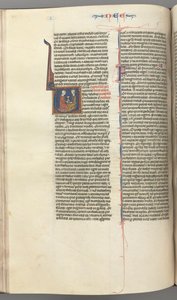 Fol. 178v, Nehemia, historiallinen alkukirjain V, Nehemia esittelemässä kultaista maljaa Artakserkselle, n. 127 tekijältä Unbekannt