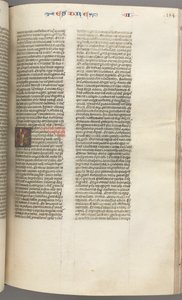 Fol. 184r, Ezra II, historiallinen alkukirjain E, pappi, joka suitsuttaa alttaria, n. 1275-1300. tekijältä Unbekannt