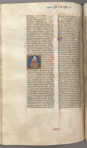 Fol. 249v, Song of Songs, historiallinen alkukirjain O, neitsyt ja lapsi, n. 1275-1300. tekijältä Unbekannt