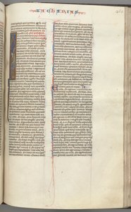 Fol. 365r, Sakariah, historiallinen alkukirjain I, Sakarias seisoo kirjakäärön kanssa, n. 1275-1300. tekijältä Unbekannt