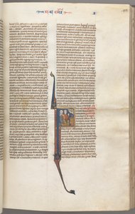 Fol. 98r, Kings I, historiallinen alkukirjain F, Elkanah ja Hanna polvistumassa alttarin edessä..., n. 1275-13 tekijältä Unbekannt