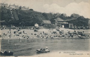 Folkestone. Ranta ja hissit, 1800-luvun loppu - 1900-luvun alku tekijältä Unbekannt