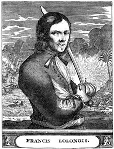 Francois lOllonois, 1600-luvun ranskalainen buccaneer, vuodelta 1880 tekijältä Unbekannt