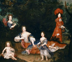 Françoise-Athénaïs de Rochechouart, markiisitar de Montespan 1640-1707 ja hänen lapsensa tekijältä Unbekannt