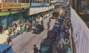 Frederick Street, Port of Spain, Trinidad, B.W.I., 1940-luku. tekijältä Unbekannt