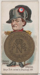French Empire, 1 Decime, sarjasta Coins of All Nations N72, muunnelma 1 Duke ..., 1889. tekijältä Unbekannt